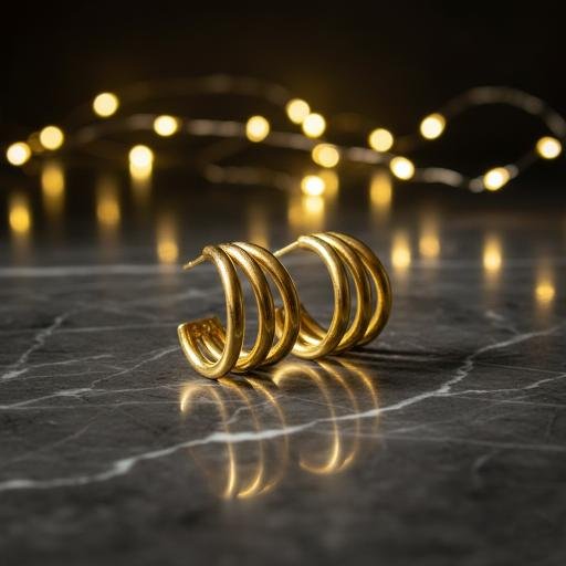 Multi Layer Hoop Earrings - Gold